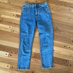 SHEIN Women High Rise Mom Ankle Jean Clean Flat Front Sz Small